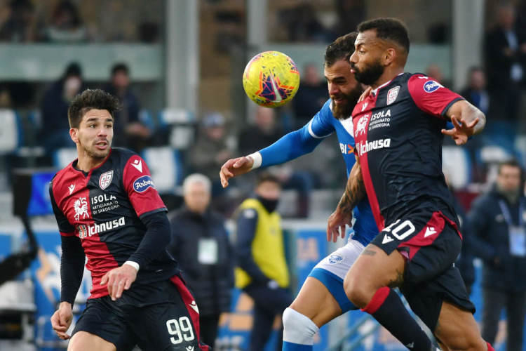 Giovanni Simeone & Joao Pedro of Cagliari