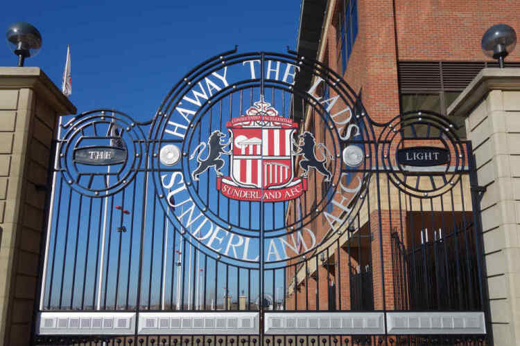 Entrance gate at the Stadium of Light, Sunderland