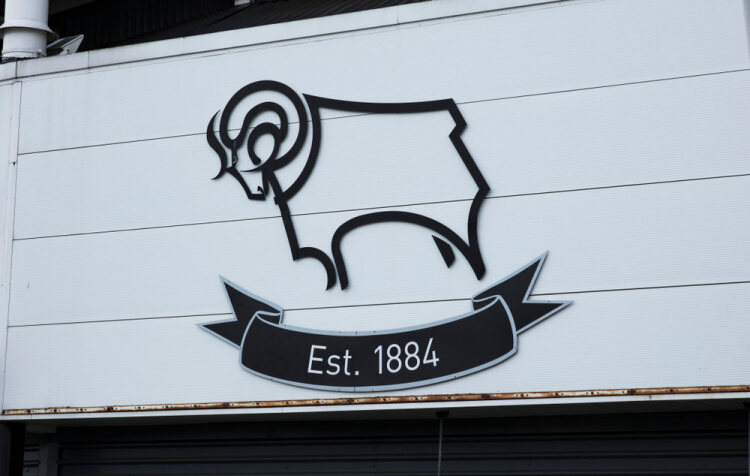 Derby County FC logo at Pride Park