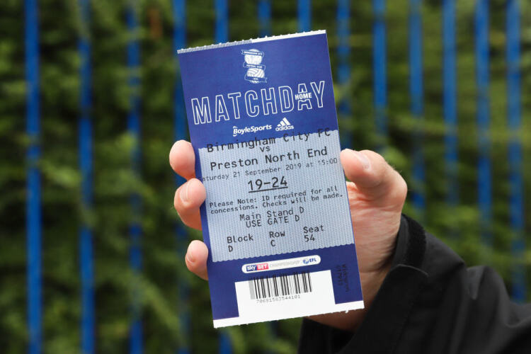 Birmingham City FC v Preston North End ticket