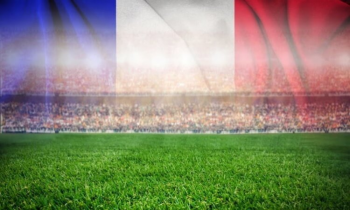 French flag in stadium