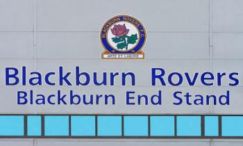 Blackburn Rovers End Stand with club logo
