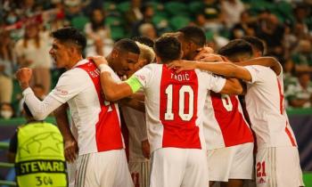 Ajax players celebrating