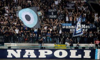 Napoli ultras at the Stadio Diego Armando Maradona